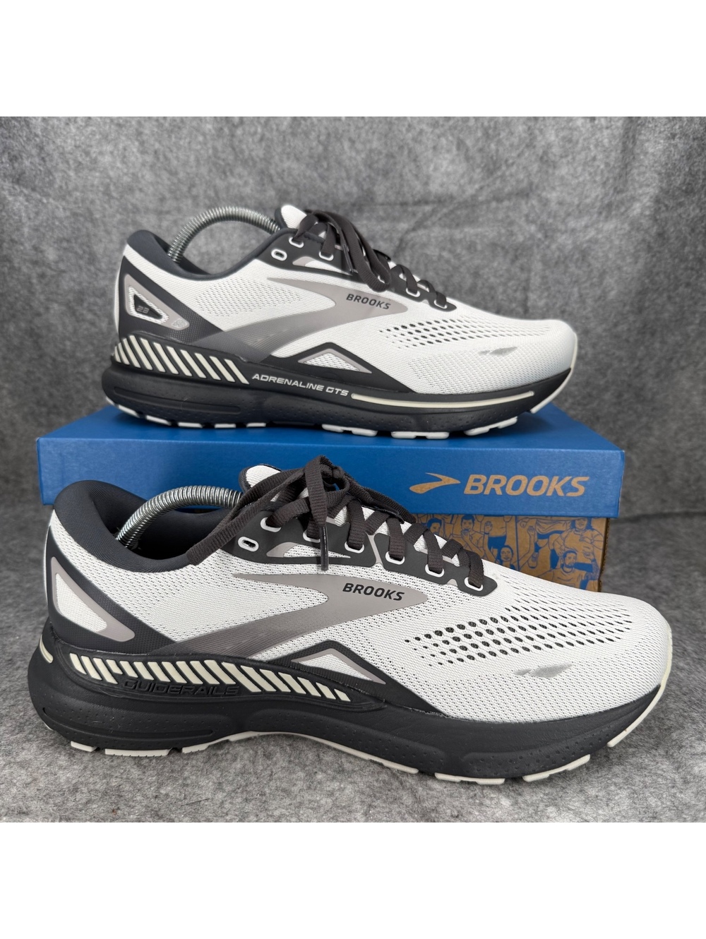 Brooks Adrenaline GTS 23 Extra Wide Shoes 1103914E065 Oyster Gray Men 10.5 308